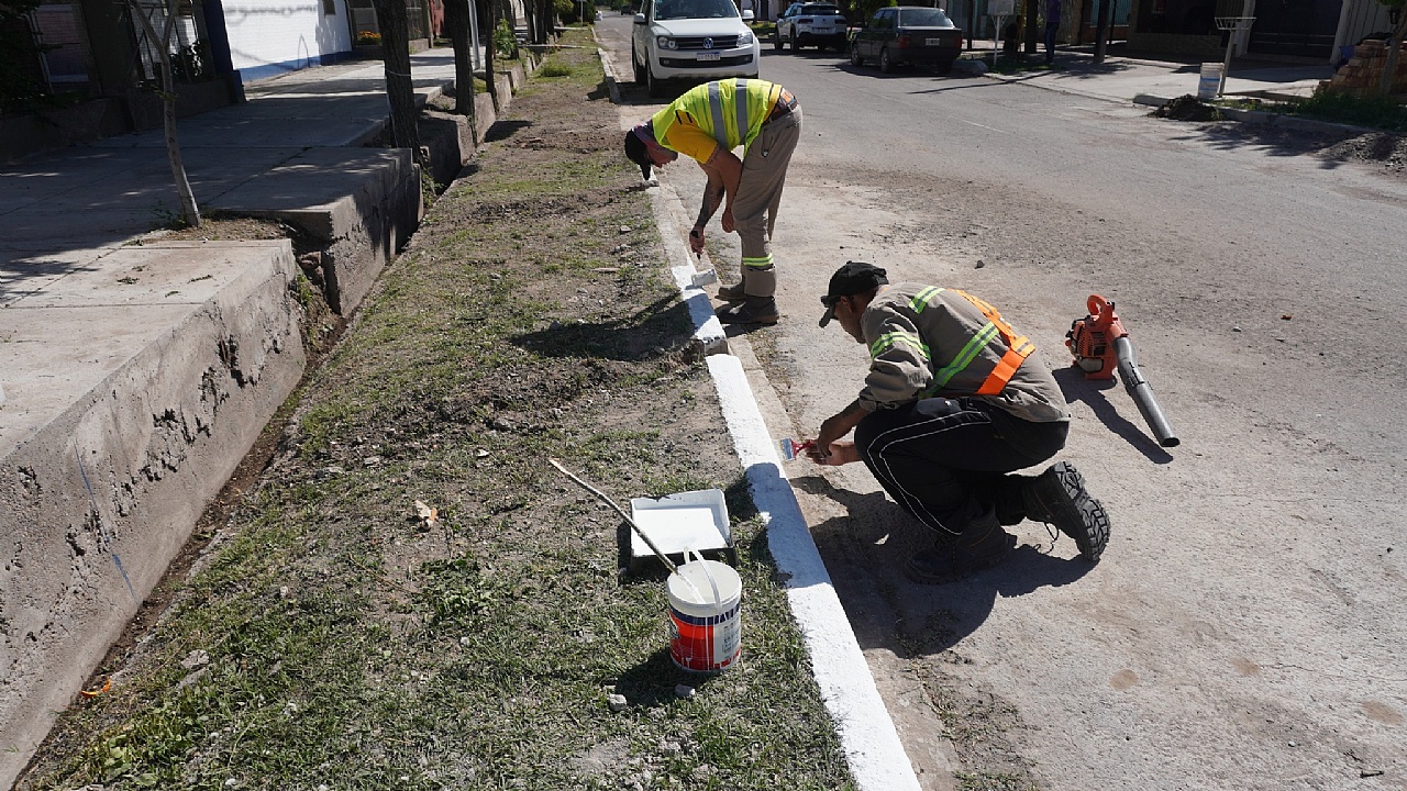 Operativo de limpieza y mejoras en el barrio Irrigación